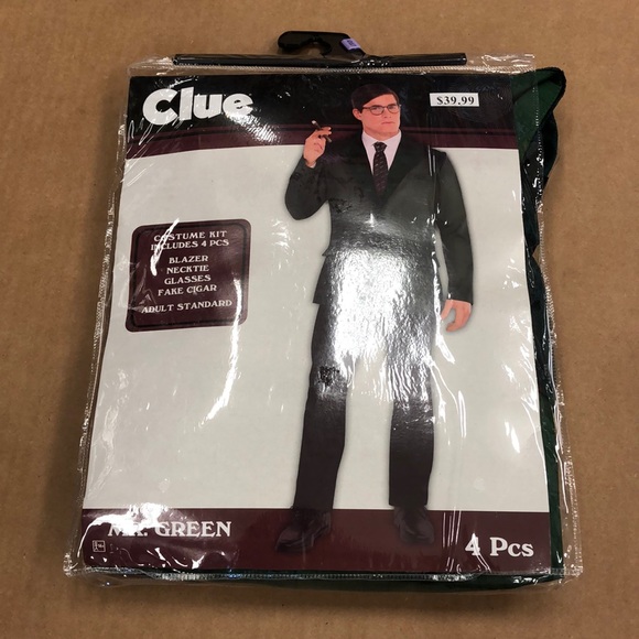 Clue Mr. Green Men’s Costume! New! - Picture 4 of 6